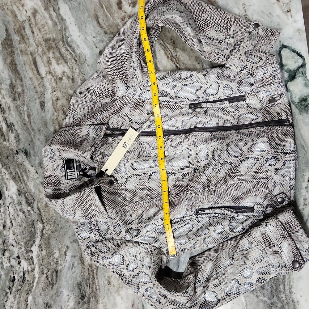 Snake Print Motorcycle Jacket - image 2